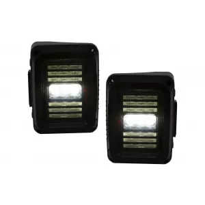 Stopuri Full LED compatibil cu JEEP Wrangler JK (2007-2017) Fumuriu-image-6080639