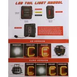 Stopuri Full LED compatibil cu JEEP Wrangler JK (2007-2017) Fumuriu-image-6080643