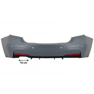 Pachet Exterior cu Prelungire Bara Fata si Difuzor compatibil cu BMW Seria 3 F30 (2011-2019) M-Performance Design Carbon-image-6077387