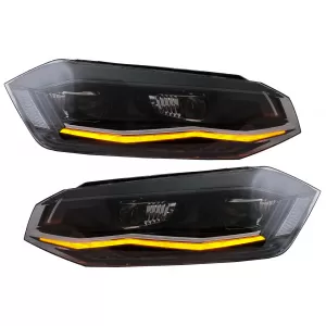 Full LED Фарове , подходящи за VW Polo AW MK6 (2018-2020) с Динамичен стартиране и последователни Въртящи се светлини-image-6082620