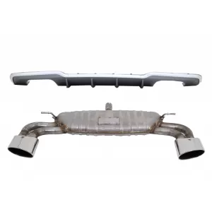 image-70-Diffusor Auspuff für Audi A3 8V Schrägheck Sportback 16-19 S-Line Stoßstange S3 Look