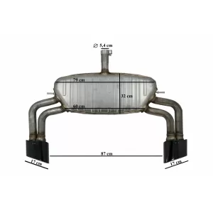 Diffusor Abgassystem Schwarz für AUDI A3 8V Limousine 12-15 S3 Look nur Standard-image-6077831