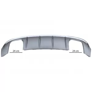 Difuzor Bara Spate cu Sistem de evacuare compatibil cu Audi A3 8V Facelift Sedan Convertible (2016-2019) S3 Design Bara S Line-image-6077841