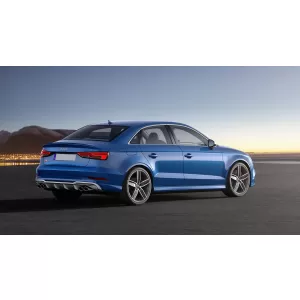 Difuzor Bara Spate cu Sistem de evacuare compatibil cu Audi A3 8V Facelift Sedan Convertible (2016-2019) S3 Design Bara S Line-image-6077844