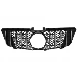 image-30-Централна Предна Решетка подходяща за Mercedes ML W164 (2005-2008) GT-R Panamericana Дизайн Черен Хром