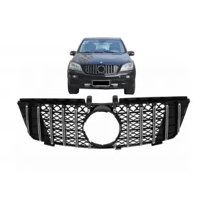 Grila centrala compatibil cu Mercedes ML W164 (2005-2008) Negru Crom GTR Panamericana Design-image-6087395