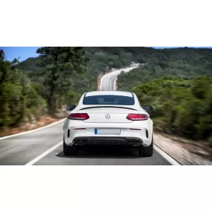Pare-chocs avant Diffuseur pour Mercedes C A205 C205 2014-2019 C63 Look Noir brillant-image-6078017
