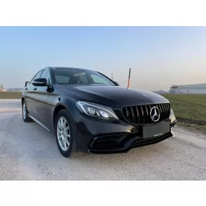 Pare-chocs avant Diffuseur pour Mercedes C A205 C205 2014-2019 C63 Look Noir brillant-image-6079251