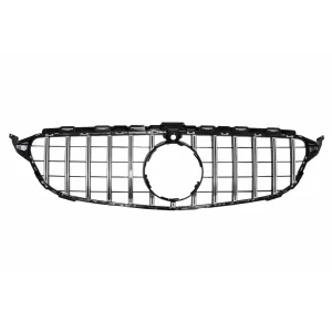 Stoßstange für Mercedes C W205 S205 14-18 Gitter Diffusor Schalldämpfer Tipps C63 Look-image-6099971