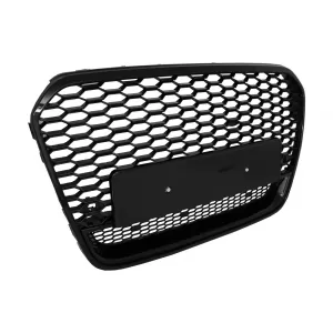 Grila Bara Fata compatibil cu Audi A6 C7 4G Pre-Facelift (2011-2014) RS6 Design Negru Lucios-image-6082191