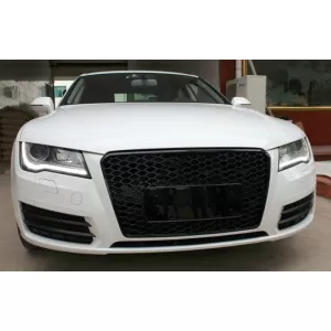 Grila Bara Fata compatibil cu Audi A7 4G Pre-Facelift (2010-2014) RS7 Design Negru Lucios-image-6082199