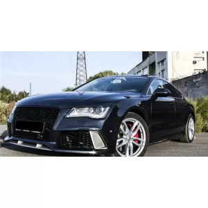 Grila Bara Fata compatibil cu Audi A7 4G Pre-Facelift (2010-2014) RS7 Design Negru Lucios-image-6082201