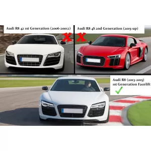 Grila Centrala compatibil cu Audi R8 42 (2013-2015) RS Design Negru Lucios-image-6087016