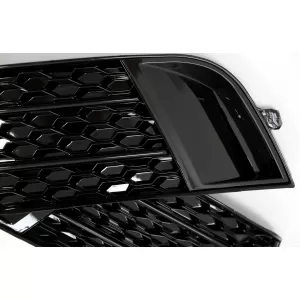 Seite Gitter Nebellampe Abdeckungen für Audi A1 8X 2010-2015 RS1 Design Glänzend schwarz-image-6082970