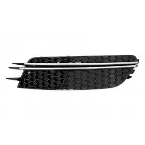 Parachoque Lado Rejillas Cubiertas para Audi A6 C7 4G 2012-2015 Negro Cepillado Aluminio-image-6083005