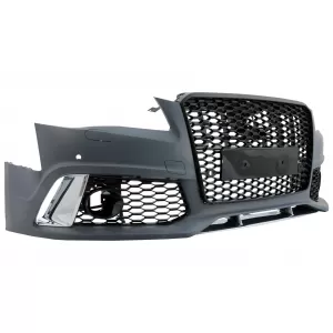 Stoßstange für Audi A8 D4 4H 10-13 Kühlergrill RS Look PDC SRA Dummy ACC Cover-image-6082744