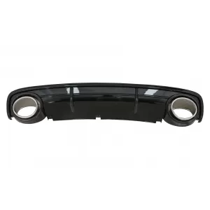 Heckstoßstangendiffusor für Audi A6 C6 4F 2004-2008 Limousine Avant RS Look Schwarz-image-6084267