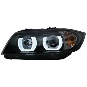 U-LED 3D Scheinwerfer Xenon für BMW 3 E90 Limo E91 Touring 03.05-08.08 LHD Schwarz-image-6079429