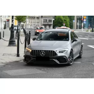 Hátsó diffúzor, ezüst kipufogóvégek és króm hűtőrács Mercedes CLA X118 Shooting Brake / C118 Coupe Sport Line (2019-) - CLA35 GTR Dizájn-image-6080498