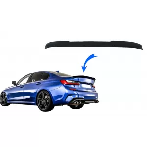 Alerón maletero para BMW 3 Series G20 19+ Spoiler Negro Brillante-image-6083047