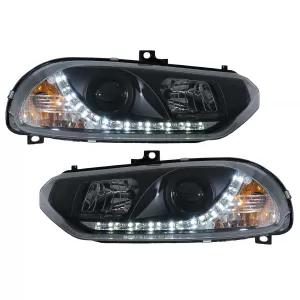 image-17-LED fényszóró Alfa Romeo 156 (10.1997-06.2003), nappali menetfénnyel, fekete