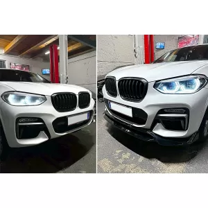 Prelungire Bara Fata compatibil cu BMW X4 G02 X4M (2018-Up) Negru Lucios-image-6103894