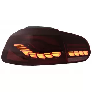 Teljes LED hátsó lámpa VW Golf 6 VI (2008-2013), piros/füst, dinamikus irányjelzővel, (LHD/RHD)-image-6082682