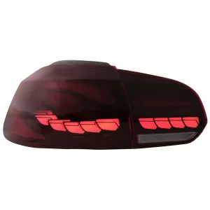 Teljes LED hátsó lámpa VW Golf 6 VI (2008-2013), piros/füst, dinamikus irányjelzővel, (LHD/RHD)-image-6082683