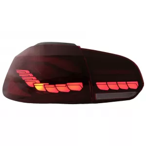 Teljes LED hátsó lámpa VW Golf 6 VI (2008-2013), piros/füst, dinamikus irányjelzővel, (LHD/RHD)-image-6082684