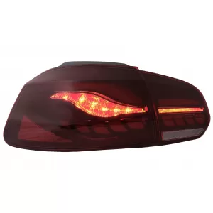 Teljes LED hátsó lámpa VW Golf 6 VI (2008-2013), piros/füst, dinamikus irányjelzővel, (LHD/RHD)-image-6082690