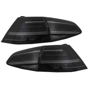 image-34-Full LED Задни светлини , подходящи за VW Golf 7 & 7.5 VII (2012-2020) Facelift Retrofit G7.5 Look Динамичен последователни Въртящи се светлини дим