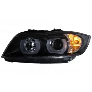 U-LED 3D Scheinwerfer Halogen für BMW 3er E90 E91 03.2005-08.2008 LHD Schwarz-image-6081324