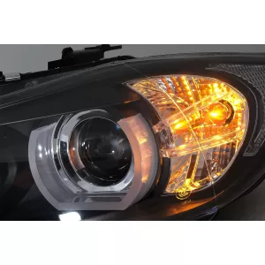 U-LED 3D Scheinwerfer Halogen für BMW 3er E90 E91 03.2005-08.2008 LHD Schwarz-image-6081325