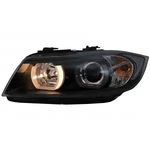 U-LED 3D Scheinwerfer Halogen für BMW 3er E90 E91 03.2005-08.2008 LHD Schwarz-image-6081326