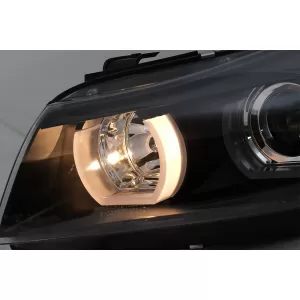 U-LED 3D Scheinwerfer Halogen für BMW 3er E90 E91 03.2005-08.2008 LHD Schwarz-image-6081327