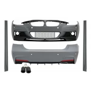 image-31-Komplett Body Kit, matt szénszálas kipufogóvégekkel, 5,8 cm bemenet, baloldali, BMW 3 F30 (2011-2014) & F30 LCI facelift (2015-től) modellekhez, M-Technik dizájn