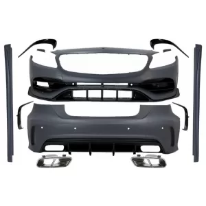 image-69-Completare Body Kit & Scarico Punte per Mercedes A W176 2012-2018 Facelift A45 Look