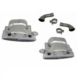 Pachet Exterior Complet cu Ornamente pentru sistemul de evacuare compatibil cu Mercedes A-Class W176 (2012-2018) Facelift A45 Design-image-6081768