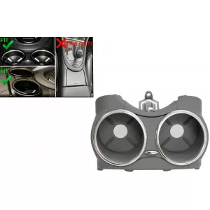 Front Dual Cup Holder suitable for Mercedes CLS C219 W219 (2003-2010) Gray