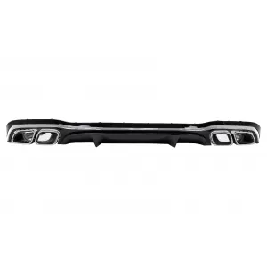 image-71-Heckdiffusor für Mercedes E W213 Facelift Limousine 20+ E63 Design Schwarz glänzend