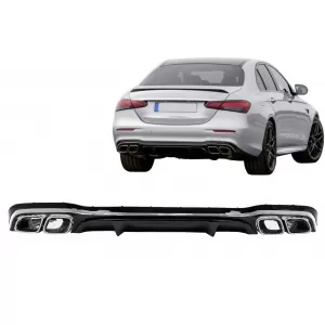 Rear Diffuser suitable for Mercedes E-Class W213 Facelift Sedan (2020-Up) E63 Design
