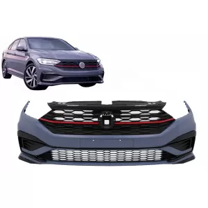 Bara fata cu Grila Centrala Insertie Rosie compatibil cu VW Jetta MK7 (2019-2021) GLI Look-image-6087509