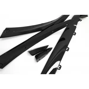 Front Bumper Lip Extension suitable for Mercedes A-Class A45 W177 V177 (2018-up) A45S Design Piano Black