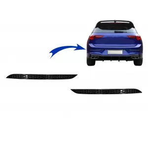 image-15-Bienenwabe Heckstoßstange Reflektorabdeckung für VW Golf 8 VIII Hatchback 2020-