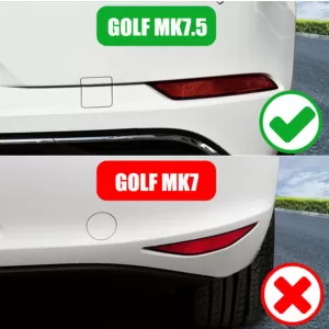 Rear Bumper Splitters Fins Fog Lamp Trims suitable for VW Golf 7.5 (2017-2019)