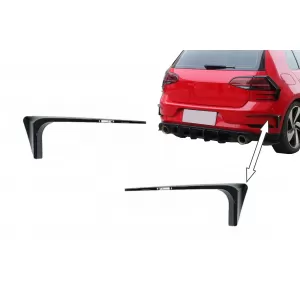 image-17-Hecksplitter Flossen Nebelscheinwerferverkleidungen für VW Golf 7.5 17-19 glänzend schwarz