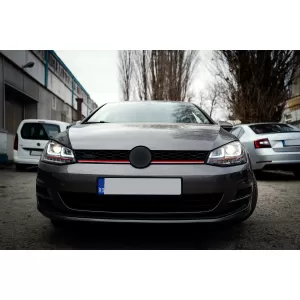 Zentraler Kühlergrill für VW Golf 7 VII 5G 13-17 rotem Streifen GTI Design-image-6101473