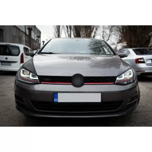 Zentraler Kühlergrill für VW Golf 7 VII 5G 13-17 rotem Streifen GTI Design-image-6101474