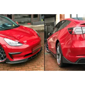 Aero Body Kit Extension suitable for Tesla Model 3 (2017-up) Carbon Look