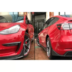 Aero Body Kit Extension suitable for Tesla Model 3 (2017-up) Carbon Look